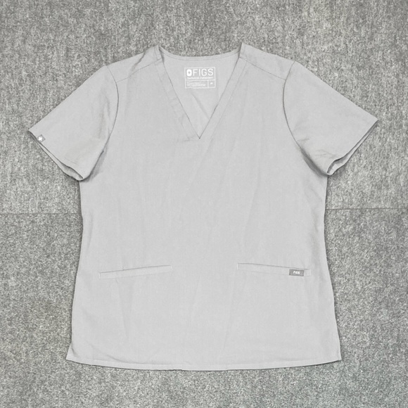 Figs Tops - FIGS Scrub Top Womens Medium Casma Three Pocket Technical Collection V Neck